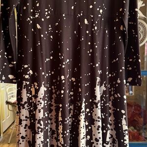 Elegant Black and White Splatter Dress